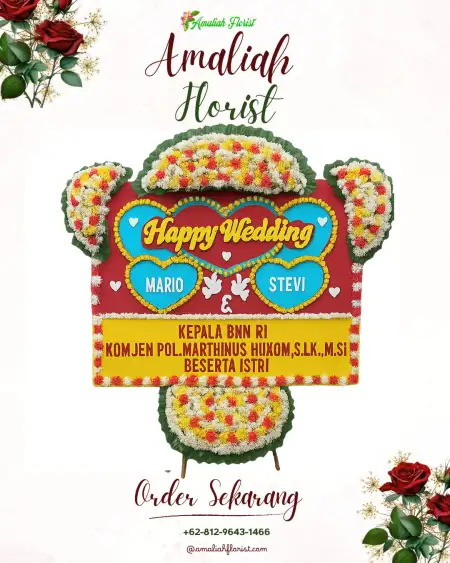 Papan Bunga Pernikahan Bancong